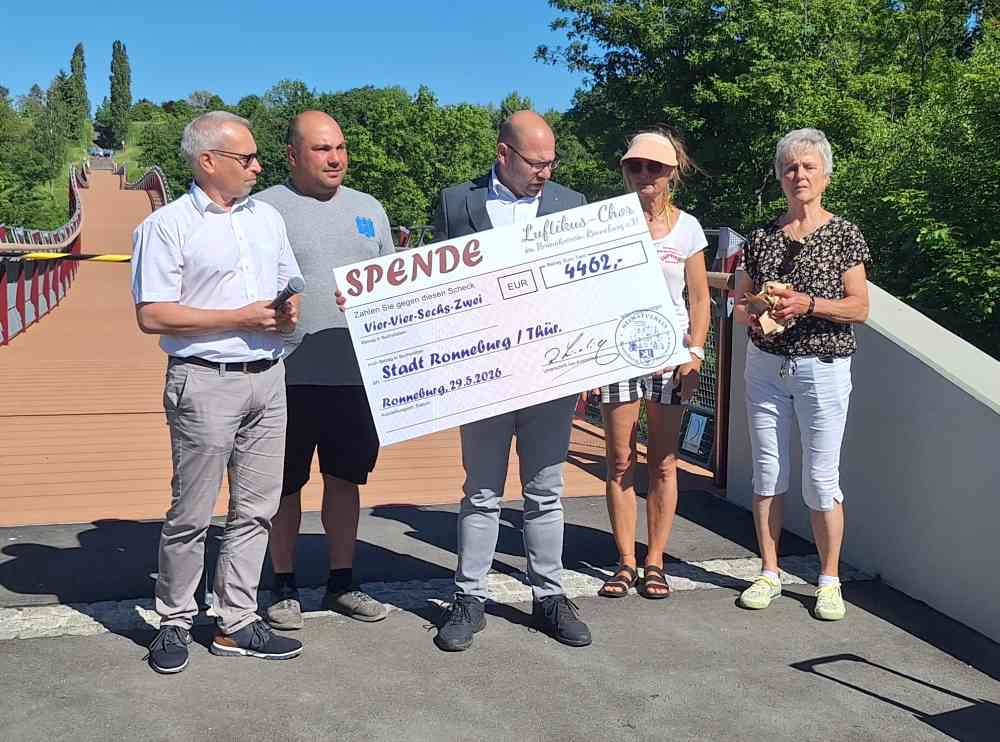 Übergabe Spendenscheck am 29.05.2026